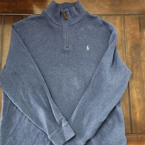 Ralph Lauren Blue Zip Up Sweater